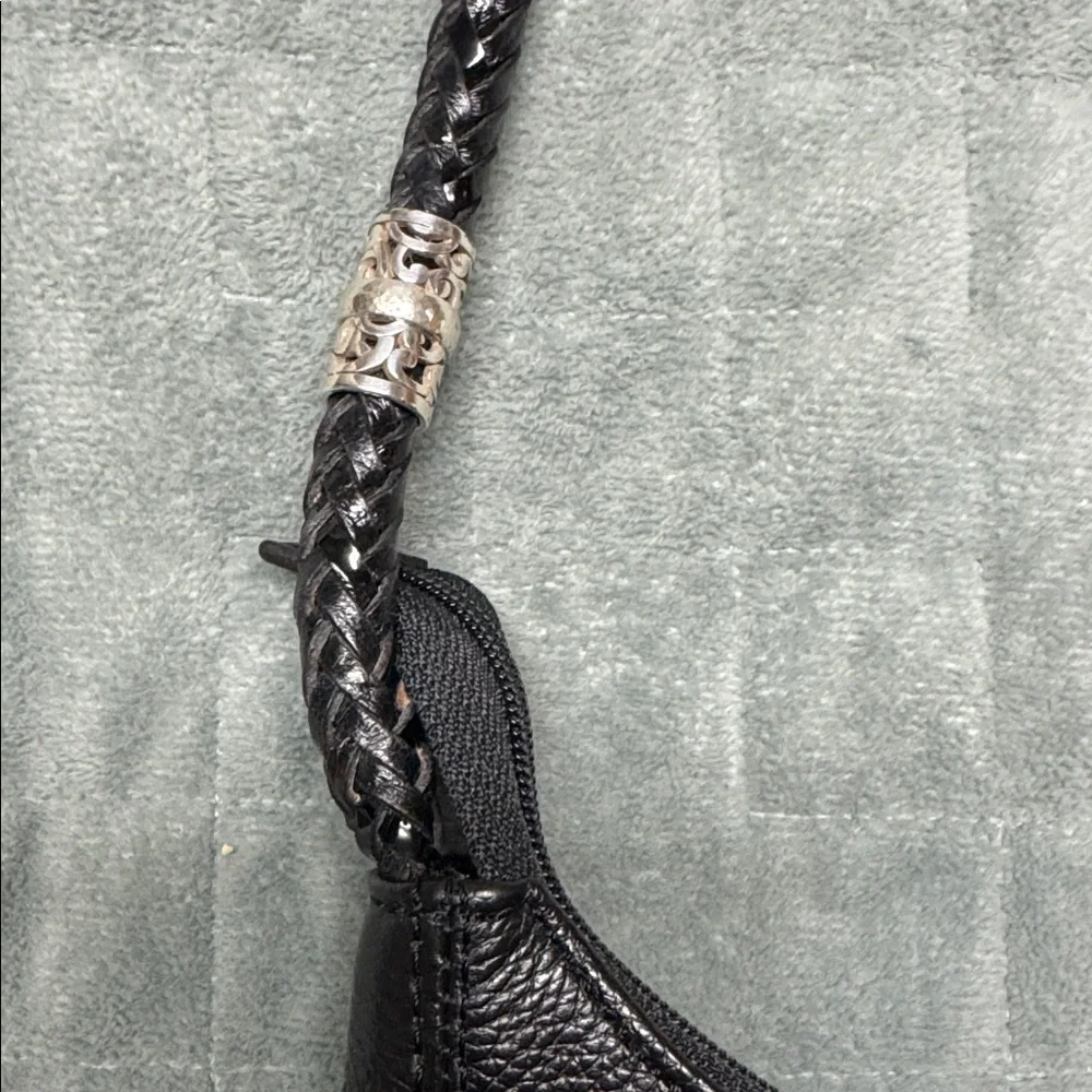 Brighton Black Leather Boho Purse, Great Condition, Crossbody, Shoulder, Wallet